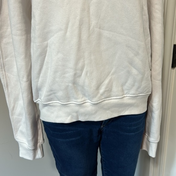 AGOLDE Tarron Mock Neck Sweatshirt Raglan Sleeve Pullover Cream Sz L NEW - Picture 6 of 14